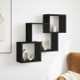 Armario de pared madera de ingeniería negro 78x18x71 cm de , Estantes y estanterías - Ref: Foro24-854806, Precio: 29,05 €, De...
