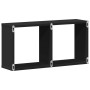 Armario de pared madera de ingeniería negro 60x16x30 cm de , Estantes y estanterías - Ref: Foro24-854878, Precio: 23,46 €, De...