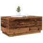 Mesa de centro con luces LED madera envejecida 90x50x40 cm de , Mesas de centro - Ref: Foro24-857722, Precio: 87,20 €, Descue...