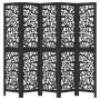 Biombo separador de 5 paneles madera maciza Paulownia negro de , Divisores de ambientes - Ref: Foro24-358758, Precio: 140,70 ...