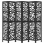 Biombo separador de 6 paneles madera maciza Paulownia negro de , Divisores de ambientes - Ref: Foro24-358764, Precio: 196,32 ...