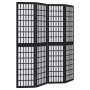 Biombo separador de 4 paneles madera maciza Paulownia negro de , Divisores de ambientes - Ref: Foro24-358770, Precio: 108,96 ...