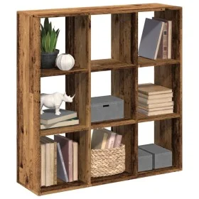 Librería divisora madera ingeniería envejecida 102x29x103,5 cm de , Librerías y estanterías - Ref: Foro24-858046, Precio: 86,...
