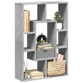 Estantería de madera de ingeniería gris hormigón 63x20x90 cm de , Librerías y estanterías - Ref: Foro24-858141, Precio: 42,98...