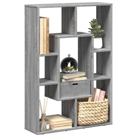 Estantería de madera de ingeniería gris Sonoma 63x20x90 cm de , Librerías y estanterías - Ref: Foro24-858143, Precio: 41,37 €...