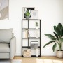 Estantería de madera de ingeniería negra 60x20x120 cm de , Librerías y estanterías - Ref: Foro24-858148, Precio: 59,45 €, Des...