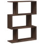 Librería divisora 3 niveles madera marrón roble 70x24x97 cm de , Librerías y estanterías - Ref: Foro24-858117, Precio: 44,75 ...