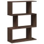 Librería divisora 3 niveles madera marrón roble 70x24x97 cm de , Librerías y estanterías - Ref: Foro24-858117, Precio: 44,75 ...