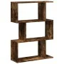 Librería divisora 3 niveles madera roble ahumado 70x24x97 cm de , Librerías y estanterías - Ref: Foro24-858115, Precio: 50,57...