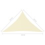 Toldo de vela triangular tela Oxford color crema 2,5x2,5x3,5 m de vidaXL, Sombrillas - Ref: Foro24-135224, Precio: 22,43 €, D...