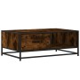 Mesa de centro madera ingeniería metal roble humo 90x57x35 cm de , Mesas de centro - Ref: Foro24-848756, Precio: 67,87 €, Des...
