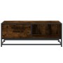 Mesa de centro madera ingeniería metal roble humo 90x57x35 cm de , Mesas de centro - Ref: Foro24-848756, Precio: 67,87 €, Des...