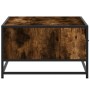 Mesa de centro madera ingeniería metal roble humo 90x57x35 cm de , Mesas de centro - Ref: Foro24-848756, Precio: 67,87 €, Des...