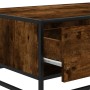 Mesa de centro madera ingeniería metal roble humo 90x57x35 cm de , Mesas de centro - Ref: Foro24-848756, Precio: 67,87 €, Des...