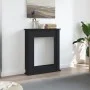Borde de chimenea madera de ingeniería negro 75x20x87,5 cm de , Accesorios para hornos de leña y chimeneas - Ref: Foro24-8545...