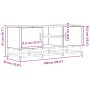 Mueble TV metal y madera ingeniería marrón roble 100x35x41 cm de , Muebles TV - Ref: Foro24-848838, Precio: 64,86 €, Descuent...