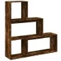 Librería divisora 3 niveles madera roble ahumado 123x29x123 cm de , Librerías y estanterías - Ref: Foro24-857989, Precio: 69,...