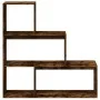 Librería divisora 3 niveles madera roble ahumado 123x29x123 cm de , Librerías y estanterías - Ref: Foro24-857989, Precio: 69,...