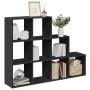 Librería divisora 3 niveles madera negra 137,5x29x103,5 cm de , Librerías y estanterías - Ref: Foro24-857977, Precio: 84,34 €...