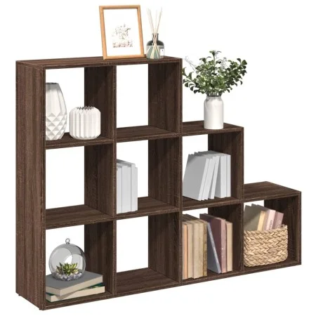 Librería divisora 3 niveles madera marrón 137,5x29x103,5 cm de , Librerías y estanterías - Ref: Foro24-857982, Precio: 86,62 ...
