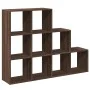 Librería divisora 3 niveles madera marrón 137,5x29x103,5 cm de , Librerías y estanterías - Ref: Foro24-857982, Precio: 86,62 ...