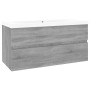 Mueble de baño con lavabo madera contrachapada gris Sonoma de , Tocadores de baño - Ref: Foro24-3152880, Precio: 230,19 €, De...