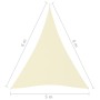 Toldo de vela triangular tela Oxford color crema 5x6x6 m de vidaXL, Sombrillas - Ref: Foro24-135236, Precio: 46,49 €, Descuen...
