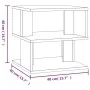 Beistelltisch aus grauem Sonoma-Sperrholz 40x40x40 cm von , Seitentische - Ref: Foro24-815811, Preis: 34,59 €, Rabatt: %