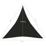 Toldo de vela negro HDPE 160 g/m² 6x6x6 m de , Sombrillas - Ref: Foro24-311762, Precio: 33,95 €, Descuento: %