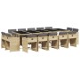 Set comedor de jardín con cojines 15 pzas ratán sintético beige de , Conjuntos de jardín - Ref: Foro24-3211236, Precio: 842,6...
