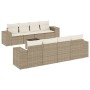 Set de sofás de jardín 9 pzas con cojines ratán sintético beige en Conjuntos de jardín | Comprar online en Foru.es