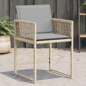 Sillones jardín con cojines 4 uds ratán sintético beige mezcla de , Sillas de jardín - Ref: Foro24-365023, Precio: 174,82 €, ...