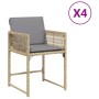 Sillones jardín con cojines 4 uds ratán sintético beige mezcla de , Sillas de jardín - Ref: Foro24-365023, Precio: 152,91 €, ...