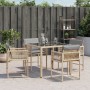 Sillones jardín con cojines 4 uds ratán sintético beige mezcla de , Sillas de jardín - Ref: Foro24-365023, Precio: 152,91 €, ...