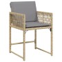 Sillones jardín con cojines 4 uds ratán sintético beige mezcla de , Sillas de jardín - Ref: Foro24-365023, Precio: 152,91 €, ...