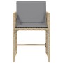 Sillones jardín con cojines 4 uds ratán sintético beige mezcla de , Sillas de jardín - Ref: Foro24-365023, Precio: 152,91 €, ...