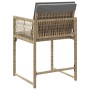 Sillones jardín con cojines 4 uds ratán sintético beige mezcla de , Sillas de jardín - Ref: Foro24-365023, Precio: 152,91 €, ...