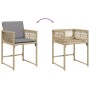 Sillones jardín con cojines 4 uds ratán sintético beige mezcla de , Sillas de jardín - Ref: Foro24-365023, Precio: 152,91 €, ...