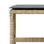 Taburetes jardín cojines 4 uds ratán PE beige mezcla 41x41x36cm de , Otomanas de exterior - Ref: Foro24-365061, Precio: 96,90...