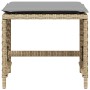 Taburetes jardín cojines 4 uds ratán PE beige mezcla 41x41x36cm de , Otomanas de exterior - Ref: Foro24-365054, Precio: 98,95...