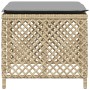 Taburetes jardín cojines 4 uds ratán PE beige mezcla 41x41x36cm de , Otomanas de exterior - Ref: Foro24-365054, Precio: 98,95...