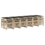 Set comedor de jardín con cojines 13 pzas ratán sintético beige de , Conjuntos de jardín - Ref: Foro24-3210948, Precio: 855,0...