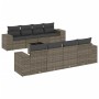 Set de muebles de jardín 9 pzas y cojines ratán sintético gris en Conjuntos de jardín | Comprar online en Foru.es