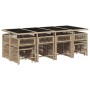 Set comedor de jardín con cojines 13 pzas ratán sintético beige de , Conjuntos de jardín - Ref: Foro24-3211704, Precio: 797,8...