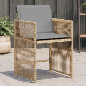Sillones jardín con cojines 4 uds ratán sintético beige mezcla de , Sillas de jardín - Ref: Foro24-365040, Precio: 187,42 €, ...