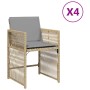 Sillones jardín con cojines 4 uds ratán sintético beige mezcla de , Sillas de jardín - Ref: Foro24-365040, Precio: 191,25 €, ...