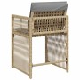 Sillones jardín con cojines 4 uds ratán sintético beige mezcla de , Sillas de jardín - Ref: Foro24-365040, Precio: 191,25 €, ...