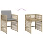 Sillones jardín con cojines 4 uds ratán sintético beige mezcla de , Sillas de jardín - Ref: Foro24-365040, Precio: 191,25 €, ...