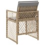 Sillones jardín con cojines 4 uds ratán sintético beige mezcla de , Sillas de jardín - Ref: Foro24-364955, Precio: 196,66 €, ...