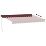 Toldo retráctil manual color burdeos 350x250 cm de , Toldos - Ref: Foro24-3215299, Precio: 205,03 €, Descuento: %